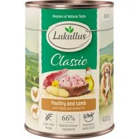 Lukullus 24 x 400 g - Adult senza cereali Pollame & Agnello – Bambino