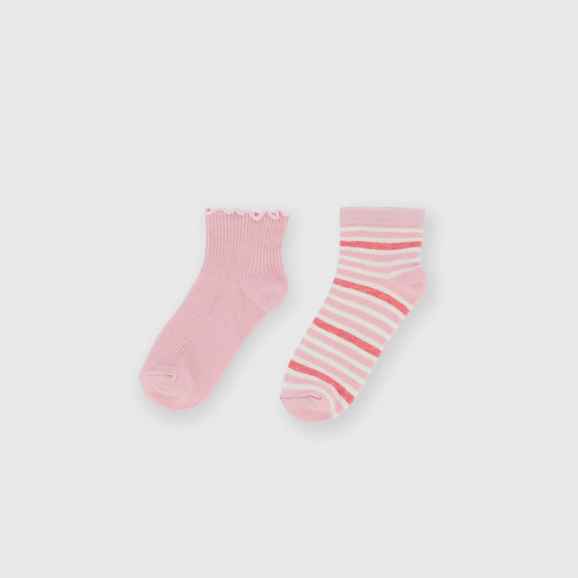Primigi Confezione da due paia di calzini da bambina, rosa, Taglia 21/22