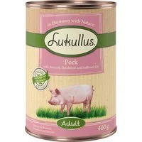 Lukullus 24 x 400 g - Adult senza cereali Maiale – Bambino