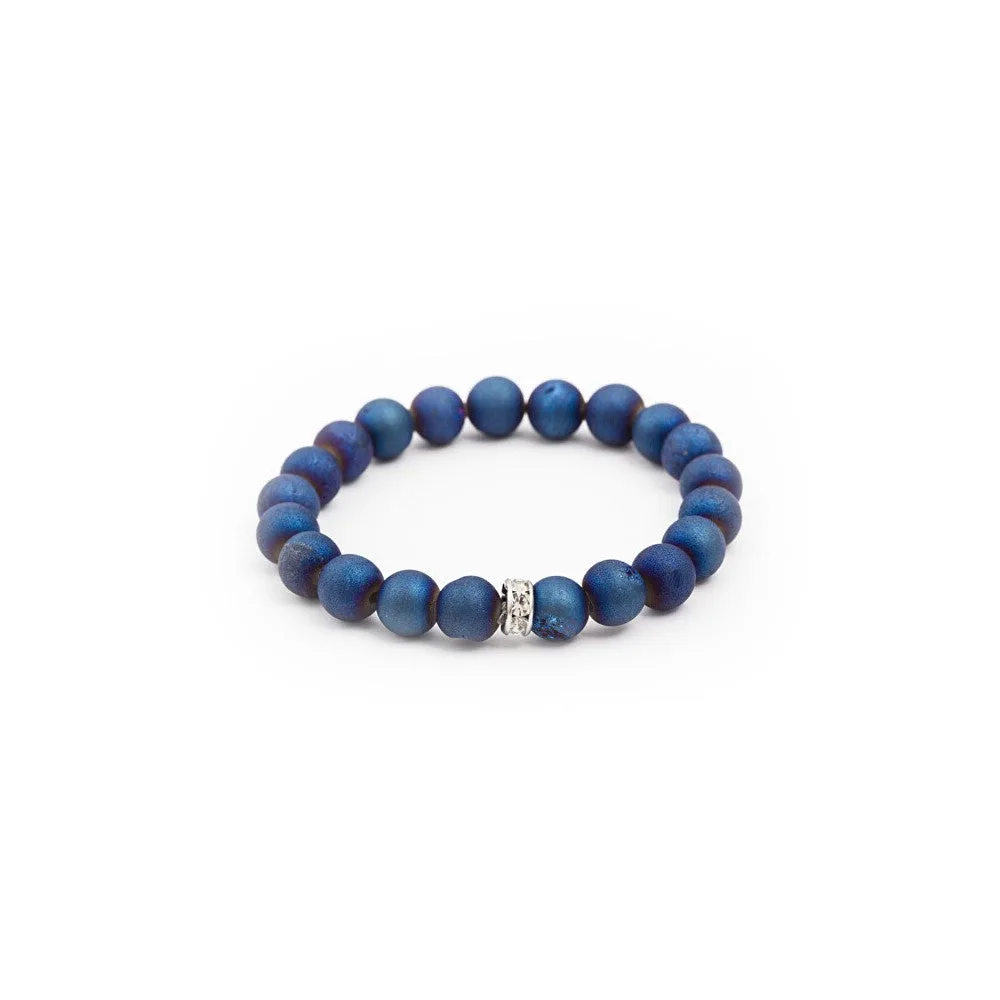 Agato Bracciale perline agata MINK83/17 — Bracciale – Donna