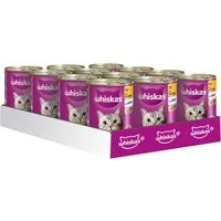 Whiskas 1+ lattine 12 x 400 g - Pollo in Gelatina