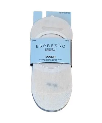 Salvapiede invisibile in cotone elasticizzato Scopri Espresso TRI-PACK – Bianco · Uomo