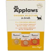 Set prova! Applaws Buste in Brodo 12 x 70 g - Mix di pollo (3 varietà)