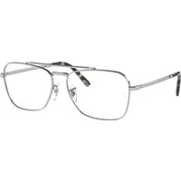 Ray - Ban Unisex Ray - Ban RX3636V NEW CARAVAN 2501 Montature da vista Metallo Argento Trasparente Squadrata Normale