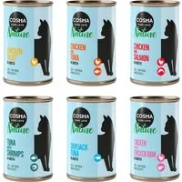 Cosma Nature Pacco misto umido per gatto - 6 x 140 g Adult: 2 gusti Tonno + 2 gusti Pollo + 2 gusti Tonno & Pollo