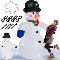 Opblaasbare Sneeuwpop 240x170x115cm 20 LED`s – 115x240x170cm