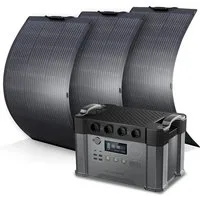 ALLPOWERS 2400W G¨¦n¨¦rateur Solaire S2000 Pro avec PV 100W - S2000 Pro + 3PCS SF100 PV 100W