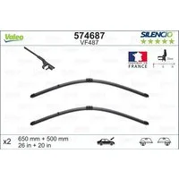 VALEO Spazzola tergi anteriore 574687 Tergicristalli,Spazzole tergicristallo BMW,VOLVO,ALPINA,X3 (F25),X4 (F26),X5 (G05),V50 (545),C30 (533)