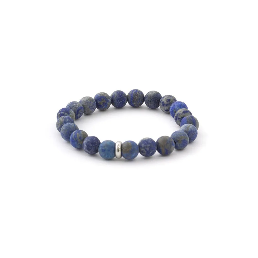 Agato Bracciale perline lapislazzuli MINK42/17 — Bracciale – Blu · Donna