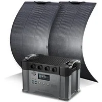ALLPOWERS 2400W G¨¦n¨¦rateur Solaire S2000 Pro avec PV 100W - S2000 Pro + 2PCS SF100 PV 100W