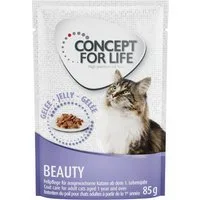 Concept for Life 48 x 85 g Alimento umido per gatti - Beauty in gelatina – Bambino