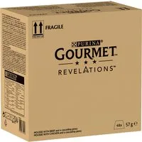 Gourmet Revelations Mousse Pacco misto 48 x 57 g Alimento umido per gatti - Manzo e Pollo