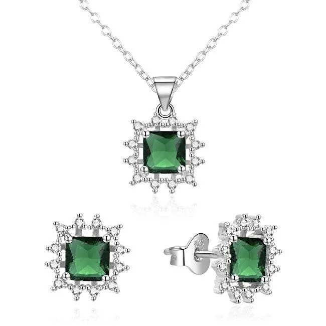 Agato Set argento zirconi AGSET363R-GR — Set gioielli – Donna