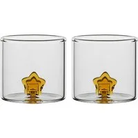 Set 2 bicchierini in vetro con stella