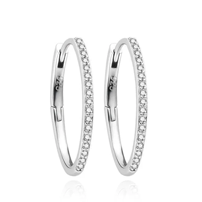 Agato Orecchini ovali argento con zirconi AGUC3529/20 — Orecchini – Donna