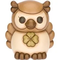 Gufo con Quadrifoglio marrone