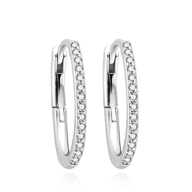 Agato Orecchini ovali argento zirconi AGUC3529/15 — Orecchini – Donna