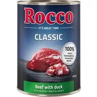 Rocco Classic 12 x 400 g Alimento umido per cani - Manzo con Anatra