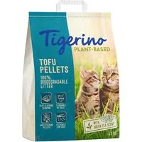 Lettiera Tigerino Plant-Based Tofu – Profumo di tè verde - Set %: 3 x 11 L (13,8 kg)
