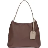 Borsa a spalla in ecopelle malva, grande