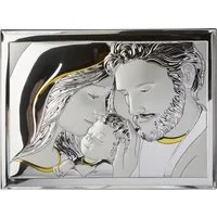 Icona Sacra famiglia 31x22 cm con argento Miro Silver