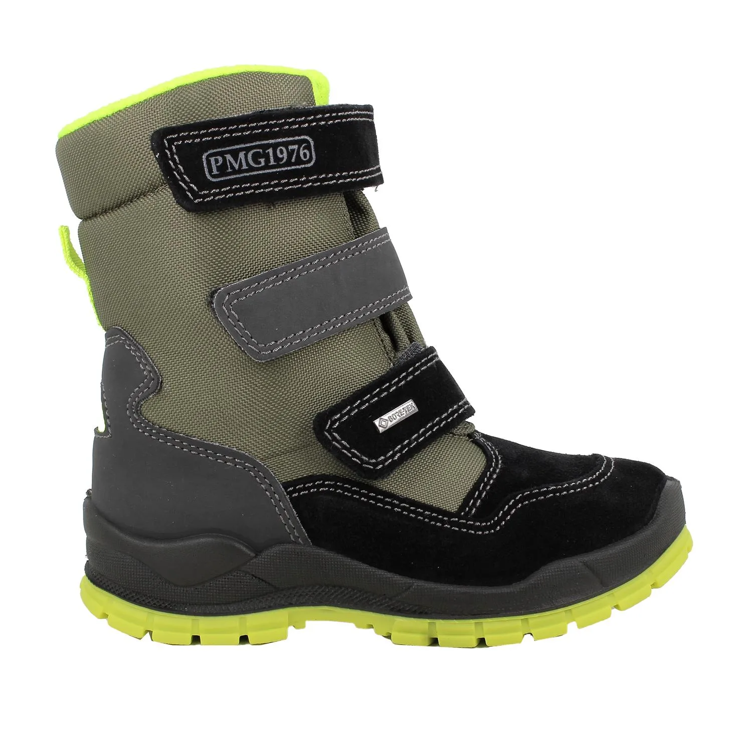 Primigi Stivaletti gore-tex da bambino verde e grigio con strap, Taglia 34