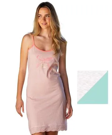 Camicia da notte donna a spallina stretta in cotone Irge MIC2609
