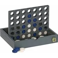 Gioco "Unisci 4" in legno e ceramica