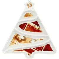 Antipastiera a forma di albero di Natale in porcellana Thunland