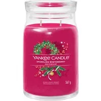 Sparkling Winterberry candela in giara grande Yankee Candle – Bianco