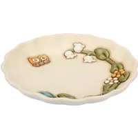 Centrotavola in ceramica Country con fiori e farfalla grande