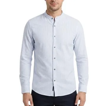 CAMICIA UOMO RIGATA MISTO LINO BE MISITC 32537 – Beige
