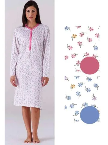 Camicia da notte donna calibrata in jersey di cotone Karelpiu KC6038 – XXXL