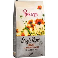 Multipack risparmio! 2 x 12 kg Purizon Crocchette senza cereali per cani - Single Meat Adult Cavallo patate dolci e fiori di calendula