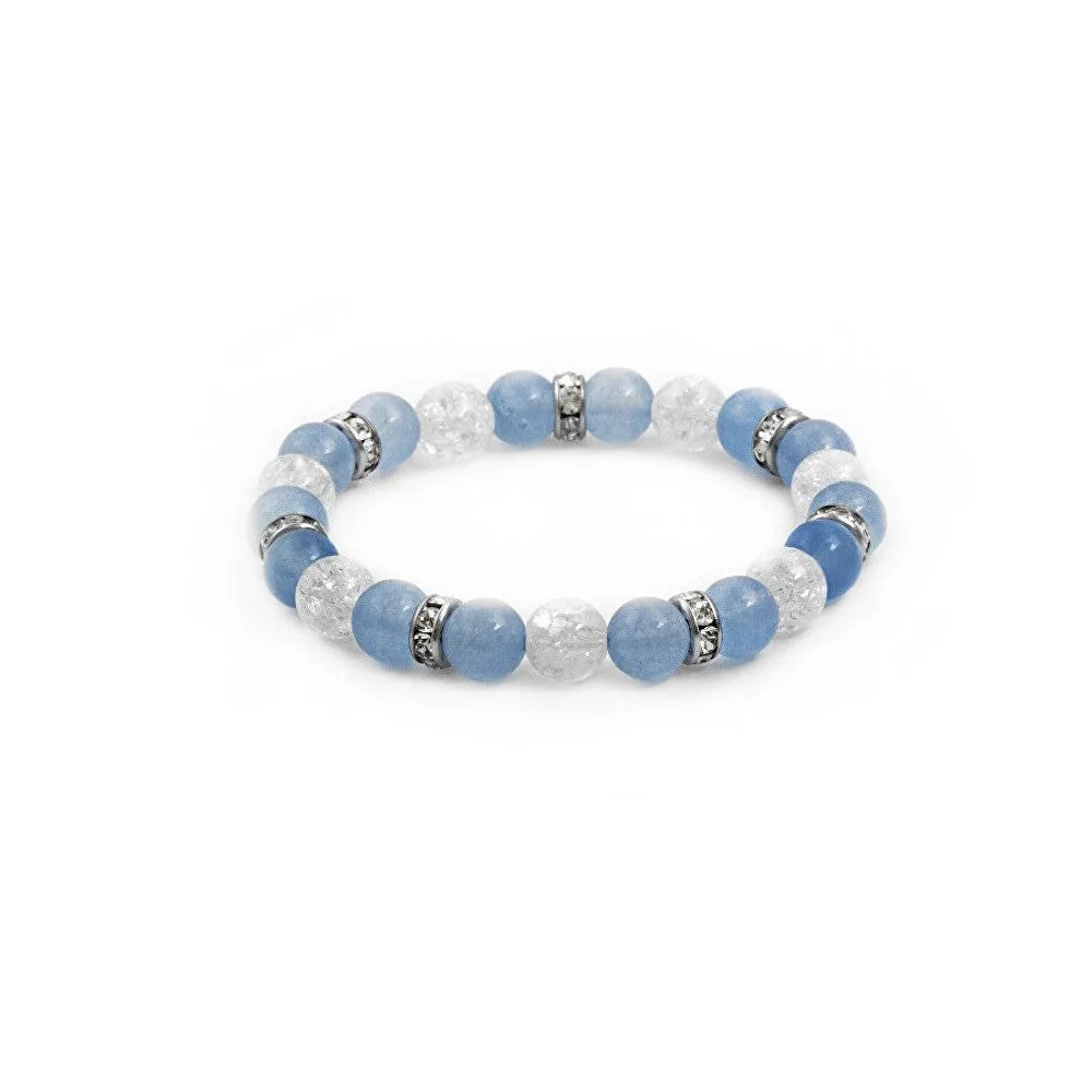 Agato Bracciale giada e perline cristallo MINK105/17 — Bracciale – Donna