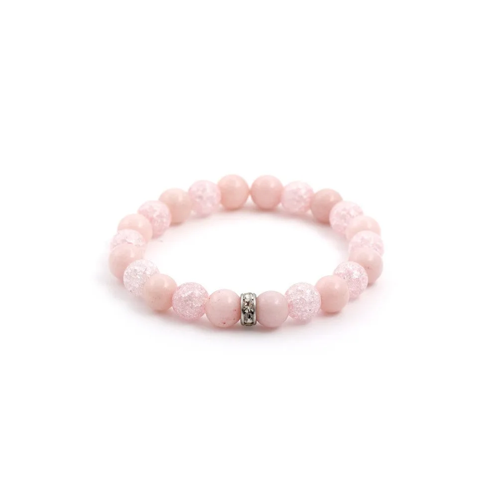 Agato Bracciale giadeite e cristallo sintetico MINK04/17 — Bracciale
