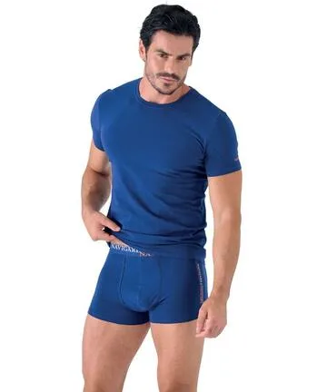 Completo uomo con t-shirt e boxer Navigare 21636 – Blu