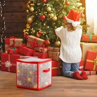 Organizer palline Natale 30x30x30 cm