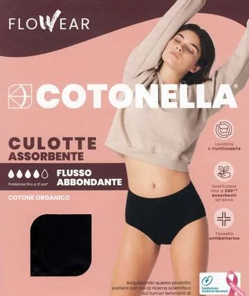 Culotte assorbente LAVABILE in cotone elasticizzato Cotonella ADB63 – Donna