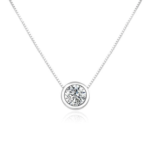 Agato Collana in Argento con Zircone Trasparente AGS1579/47-W — Collana – Donna