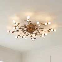 Plafón LED Bentas de Lindby, bronce, metal, Ø 80 cm
