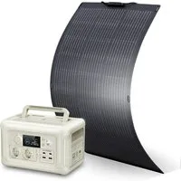 ALLPOWERS R600 Estaci¨®n de Energ¨ªa Port¨¢til 600W 299Wh Bater¨ªa LiFeP04 - R600-Beige+1*(SF100 Panel solar 100W)
