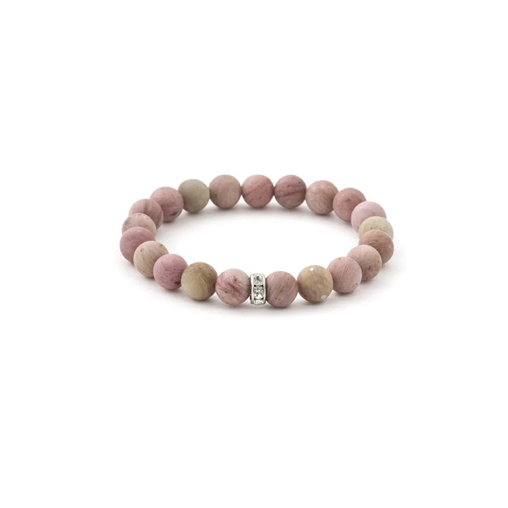 Agato Bracciale perline rodocrosite MINK11/17 — Bracciale – Donna