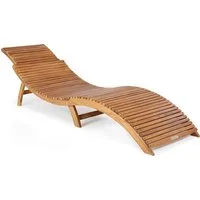 Ligbed Acaciahout FSC®-gecertificeerd 190x60x51 inklapbaar – 60x51x190cm