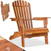 Ligstoel Adirondack Acaciahout inklapbaar – 69x94x84cm