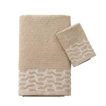 SET 1+1 ASCIUGAMANI BIANCALUNA JACQUARD