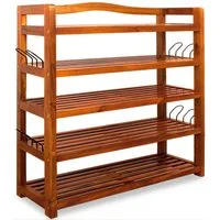 Schoenenrek Bruin Acaciahout 75x26x82cm – 26x82x80cm