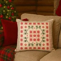 Cuscino divano 45x45 cm bianco renne
