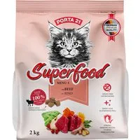 Porta 21 Superfood Menu 3 con Manzo Crocchette per gatti - 2 kg