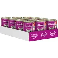 Whiskas 1+ lattine 12 x 400 g - Manzo in Paté